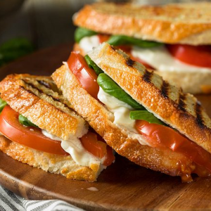 Tomato,-Basil-and-Mozarella-Sandwich
