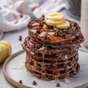 Banana-Chocolate-Oatmeal-Pancakes